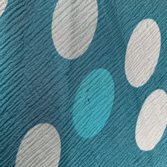 Y2K Silk Midi Dress Fits UK 12 Bias Cut Sleeveless Party With Cover Up Teal Spot - Picture 12 of 12